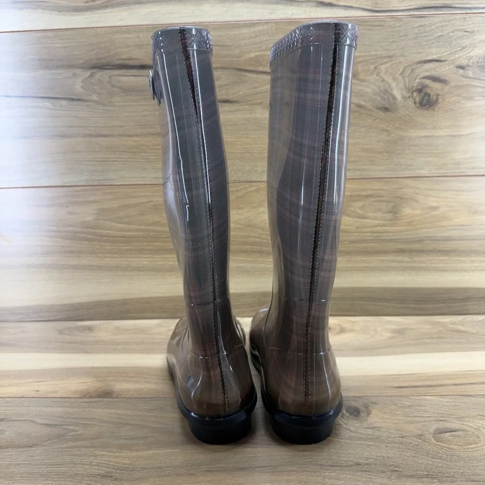 UGG Shaye Rain Boots Womens 6 Plaid Waterproof Rall Rubber Festival‎ Slip On
